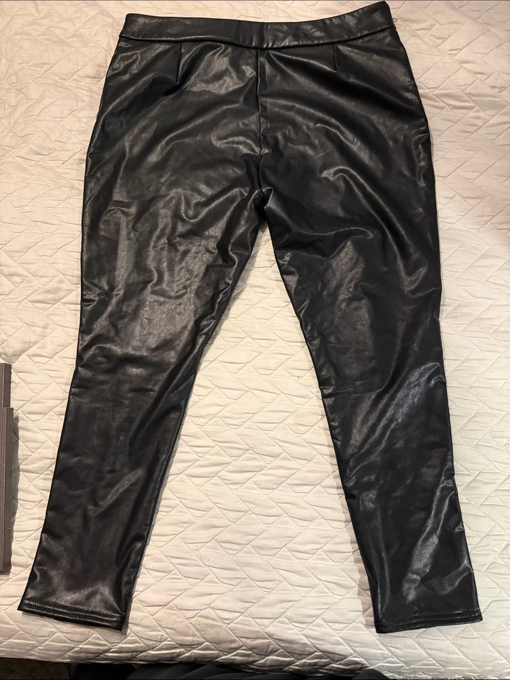 Disturbia Black Lace-Up Faux Leather Leggings - Picture 11 of 14